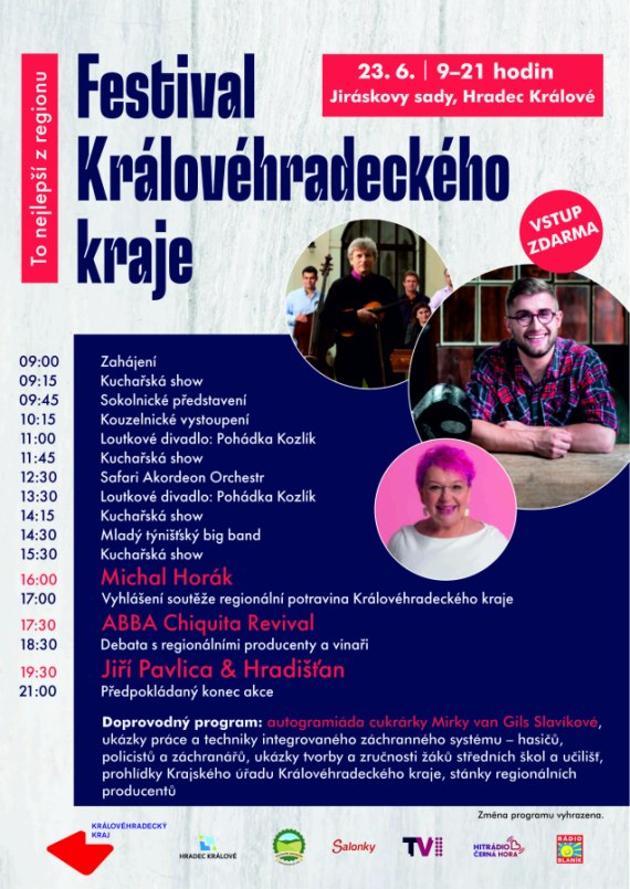 Festival Královéhradeckého kraje 23.6.2023 Jiráskovy sady, Hradec Králové